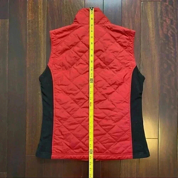 Eddie Bauer Quilted Vest Jacket Coat Red Black Sleeveless Outdoor Hiking XS - Picture 11 of 16